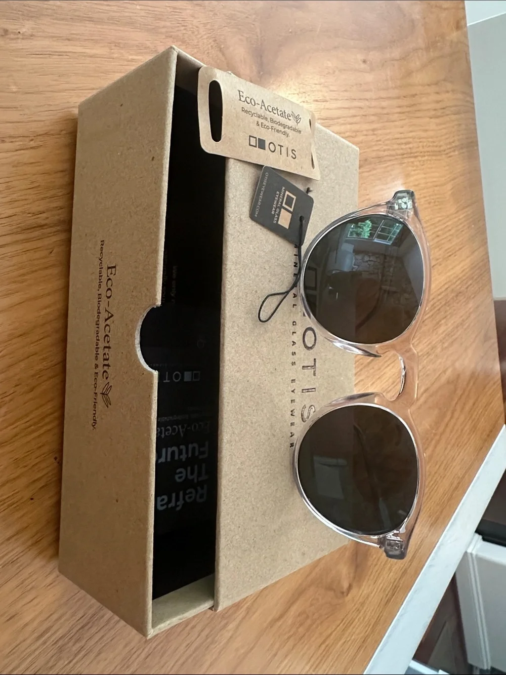 Eco Clear Sunglasses with Smokey Blue Polar Lenses
